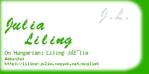 julia liling business card